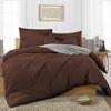 Duvet Cover 600 Thread Count 3 Piece Set with Zipper - 100% Egyptian Cotton Quilts & Comforters Protectors - Soft and Breatheable Beddings - Chocolate Solid, Eastern King. view 1