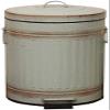 FEHUN Trash Can Accent Decor Retro Trash Can, Blue Living Room Decorative Trash Can Bar Restaurant Pedal Bin Bathroom Trash Can Indoor view 1