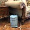 FEHUN Trash Can Accent Decor Retro Trash Can, Blue Living Room Decorative Trash Can Bar Restaurant Pedal Bin Bathroom Trash Can Indoor view 4