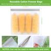 SPLF 9 Pack Reusable Gallon Freezer Bags, BPA Free 1 gallon Leakproof Silicone and Plastic Free Food Storage Bags for Meal Prep, Fruits, Sandwich, Snack, Travel Items view 3