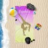 SunFancyCustom Gymnastics Leap Pastel Pink Beach Towel Personalized with Name Sandproof Bath Towels for Swim Sport 30 x 60 Inch view 3
