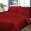 Duvet Cover 1000 Thread Count 3 Piece Set with Zipper - 100% Egyptian Cotton Quilts & Comforters Protectors - Soft and Breatheable Beddings - Burgundy Stripe, Oversize Queen. view 2