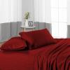 Duvet Cover 1000 Thread Count 3 Piece Set with Zipper - 100% Egyptian Cotton Quilts & Comforters Protectors - Soft and Breatheable Beddings - Burgundy Stripe, Oversize Queen. view 3