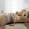 Duvet Cover 1000 Thread Count 3 Piece Set with Zipper - 100% Egyptian Cotton Quilts & Comforters Protectors - Soft and Breatheable Beddings - Taupe Solid, Cal King. view 2