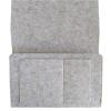 HELPFLOWER Light Grey Bedside Caddy Felt Bed Storage Organizer Hanging Bag Holder Magazine Book Phone Tablet Cables Remote and Water Bottle Holder for Home Dorm Bed Sofa view 1