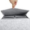 HELPFLOWER Light Grey Bedside Caddy Felt Bed Storage Organizer Hanging Bag Holder Magazine Book Phone Tablet Cables Remote and Water Bottle Holder for Home Dorm Bed Sofa view 4