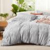 Bedsure Duvet Cover King Size - Reversible Grey King Duvet Cover Set with Zipper Closure, 3 Pieces Botanical Floral Patterned Bedding Set with 8 Corner Ties and 2 Pillow Shams view 1
