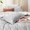 Bedsure Duvet Cover King Size - Reversible Grey King Duvet Cover Set with Zipper Closure, 3 Pieces Botanical Floral Patterned Bedding Set with 8 Corner Ties and 2 Pillow Shams view 4
