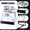 Sintuff Book Display Rack 4-tiered Stand 18" Comic Book Display Rack, Black view 3