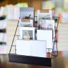 Sintuff Book Display Rack 4-tiered Stand 18" Comic Book Display Rack, Black view 4