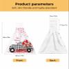 BOBOWUNY Valentines Red Pink Flower 2 Pcs Hanging Kitchen Hand Towels, Black Plaid Truck Love White Check Super Soft Microfiber Tie Towels Aborbent Washcloth for Bathroom Oven Tea Bar view 3