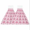 BOBOWUNY Valentines Day 2 Pcs Hanging Kitchen Hand Towels, Pink Valentine Plaid White Check Super Soft Microfiber Tie Towels Aborbent Washcloth for Bathroom Oven Tea Bar view 1