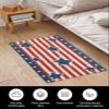 Edwiinsa American Flag Plush Rug Non Slip Bath Mat, Freedom Stripes Stars Patriotic Memorial Day Soft Shaggy Long Fur Fuzzy Bath Rugs 16" x 24", Carpet Mat for Bathroom Shower Home view 3