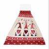 BOBOWUNY Valentines Munchkin 1 Pcs Hanging Kitchen Hand Towels, Red Pink Love Plaid Rustic Burlap Super Soft Microfiber Tie Towels Aborbent Washcloth for Bathroom Oven Tea Bar view 1
