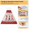 BOBOWUNY Valentines Munchkin 1 Pcs Hanging Kitchen Hand Towels, Red Pink Love Plaid Rustic Burlap Super Soft Microfiber Tie Towels Aborbent Washcloth for Bathroom Oven Tea Bar view 2