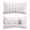 4 Packs Outdoor Chaise Longue Throw Pillow Covers Waterproof with Elastic Band,Breast Cancer Beach Pool Lumbar Decorative Pillowcase Cushion Sham,Pink Ribbon Inspirationa Energy Healing Thoughts 12x20 view 2