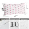 4 Packs Outdoor Chaise Longue Throw Pillow Covers Waterproof with Elastic Band,Breast Cancer Beach Pool Lumbar Decorative Pillowcase Cushion Sham,Pink Ribbon Inspirationa Energy Healing Thoughts 12x20 view 3