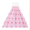 BOBOWUNY Morocco Pink 1 Pcs Hanging Kitchen Hand Towels, Pink Moroccan Geometric Plaid Super Soft Microfiber Tie Towels Aborbent Washcloth for Bathroom Oven Tea Bar view 1