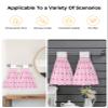 BOBOWUNY Morocco Pink 1 Pcs Hanging Kitchen Hand Towels, Pink Moroccan Geometric Plaid Super Soft Microfiber Tie Towels Aborbent Washcloth for Bathroom Oven Tea Bar view 4
