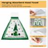 St Patrick's Munchkin 1 Pcs Hanging Kitchen Hand Towels, Farm Buffalo Plaid Green Shamrock Black Check Clover Gold Super Soft Microfiber Tie Towels Aborbent Washcloth for Bathroom Oven Tea Bar view 2