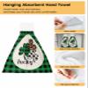 BOBOWUNY St Patricks Day 2 Pcs Hanging Kitchen Hand Towels, Irish Saint Buffalo Plaid Green White Leopard Shamrock Clover Super Soft Microfiber Tie Towels Aborbent Washcloth for Bathroom Oven Tea Bar view 2
