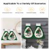 BOBOWUNY St Patricks Day 2 Pcs Hanging Kitchen Hand Towels, Irish Saint Buffalo Plaid Green White Leopard Shamrock Clover Super Soft Microfiber Tie Towels Aborbent Washcloth for Bathroom Oven Tea Bar view 4