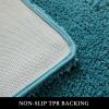 MIULEE Teal Bathroom Rugs, Soft Large Absorbent Microfiber Bath Rugs Non Slip Quick Dry Fluffy Bath Mats for Bathroom Floor Tub Showers, Machine Washable, 24x36 Inch view 4