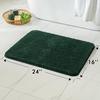 MIULEE Dark Green Absorbent Bath Rugs, Soft Small Bathroom Mats Non-Slip and Quick-Drying for Bathroom Bathtub Showers, Machine Washable Carpet (16 x 24 Inches) view 2