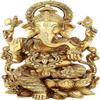 Liv Brass Lord Ganesha Statue 12.5 Inch Large  Handmade Solid Brass Ganesh Idol with Antique Finish, Hindu Elephant God Sculpture for Home Decor, Pooja Room, Office & Housewarming Gift view 1