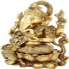 Liv Brass Lord Ganesha Statue 12.5 Inch Large  Handmade Solid Brass Ganesh Idol with Antique Finish, Hindu Elephant God Sculpture for Home Decor, Pooja Room, Office & Housewarming Gift view 4