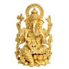 Liv Brass Lord Ganesha Statue 13 Inch Large  Handmade Solid Brass Ganesh Idol with Antique Finish, Hindu Elephant God Sculpture for Home Decor, Pooja Room, Office & Housewarming Gift view 1