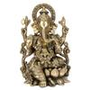 Liv Brass Lord Ganesha Statue 12.5 Inch Large  Handmade Solid Brass Ganesh Idol with Antique Finish, Hindu Elephant God Sculpture for Home Decor, Pooja Room, Office & Housewarming Gift view 1