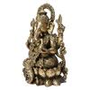 Liv Brass Lord Ganesha Statue 12.5 Inch Large  Handmade Solid Brass Ganesh Idol with Antique Finish, Hindu Elephant God Sculpture for Home Decor, Pooja Room, Office & Housewarming Gift view 3