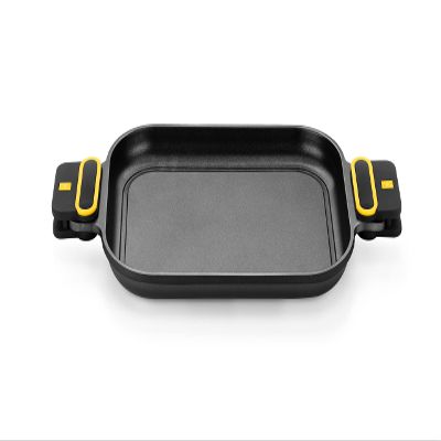 BRA DAILY PRO Cast Aluminium Griddle 32 x 24 cm, Non-Stick PFOA Free, Suitable for All Hobs and Induction