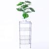 4-Wire Shelving Metal Standing Shelf Units, Storage Rack Adjustable Shelves XM-207S Rectangle Carbon Steel Metal Assembly Shelf for Laundry Bathroom Kitchen Pantry Closet Silver Gray view 3