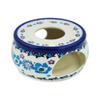 Polmedia Polish Pottery Heater - Blooming Blues Pattern Handmade in Boleslawiec Poland by Ceramika Artystyczna + Certificate of Authenticity view 3