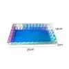 AMLESO Bathroom Tray Decorative Tray Iridescent Perfume Tray Organizer for Bathroom Countertop Home Decor view 4