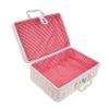 YARNOW 1pc Rattan Suitcase Wicker Purse Rattan Storage Basket Seagrass Organizer Container Handwoven Case Square Basket Retro Style Suitcase Tableware Polyester White Travel With Cover view 1