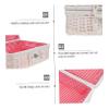 YARNOW 1pc Rattan Suitcase Wicker Purse Rattan Storage Basket Seagrass Organizer Container Handwoven Case Square Basket Retro Style Suitcase Tableware Polyester White Travel With Cover view 2