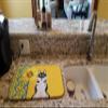 Caroline's Treasures WDK5490DDM Summer Sunflowers Black Siberian Husky Dish Drying Mat Absorbent Dish Drying Mat Pad for Kitchen Counter Dish Drainer Mat for Countertop, 14 x 21", Multicolor view 2