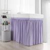 RoyalBeddingKing 850 Thread Count Egyptian Cotton Lilac Split Corner Gather Ruffled Extra Long Dorm Room Bed Skirt with Ties and Three Side Coverage in Twin XL Size (39" x 80"+ 60" inch Drop) view 1