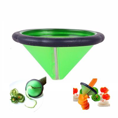 2 in 1 Spiral Funnel Flower Roller - Carrot Grater and Flower Roller, Carrot Cookie Cutter, Spiralizer Kitchen Gadget, Vegetable Shredder for Decorative Use (B-1PCS)