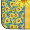 Caroline's Treasures WDK5427DDM Summer Sunflowers Fawn Great Dane Dish Drying Mat Absorbent Dish Drying Mat Pad for Kitchen Counter Dish Drainer Mat for Countertop, 14 x 21", Multicolor view 4