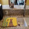 Caroline's Treasures WDK5314DDM Summer Sunflowers Grizzle and Tan Airedale Terrier Dish Drying Mat Absorbent Dish Drying Mat Pad for Kitchen Counter Dish Drainer Mat for Countertop, 14 x 21", Multicol view 2