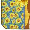 Caroline's Treasures WDK5349DDM Summer Sunflowers Blenheim Cavalier Spaniel Dish Drying Mat Absorbent Dish Drying Mat Pad for Kitchen Counter Dish Drainer Mat for Countertop, 14 x 21", Multicolor view 4