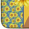 Caroline's Treasures WDK5345DDM Summer Sunflowers Fawn Boxer Dish Drying Mat Absorbent Dish Drying Mat Pad for Kitchen Counter Dish Drainer Mat for Countertop, 14 x 21", Multicolor view 4