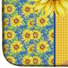 Caroline's Treasures WDK5424DDM Summer Sunflowers Gold Golden Retriever Dish Drying Mat Absorbent Dish Drying Mat Pad for Kitchen Counter Dish Drainer Mat for Countertop, 14 x 21", Multicolor view 4