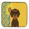 Caroline's Treasures WDK5403DDM Summer Sunflowers Wirehair Chocolate and Tan Dachshund Dish Drying Mat Absorbent Dish Drying Mat Pad for Kitchen Counter Dish Drainer Mat for Countertop, 14 x 21", Mult view 1