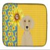 Caroline's Treasures WDK5401DDM Summer Sunflowers Cream Dachshund Dish Drying Mat Absorbent Dish Drying Mat Pad for Kitchen Counter Dish Drainer Mat for Countertop, 14 x 21", Multicolor view 1