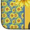 Caroline's Treasures WDK5448DDM Summer Sunflowers Old English Sheepdog Dish Drying Mat Absorbent Dish Drying Mat Pad for Kitchen Counter Dish Drainer Mat for Countertop, 14 x 21", Multicolor view 4